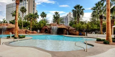 the pool at a Las Vegas high-rise condo tower